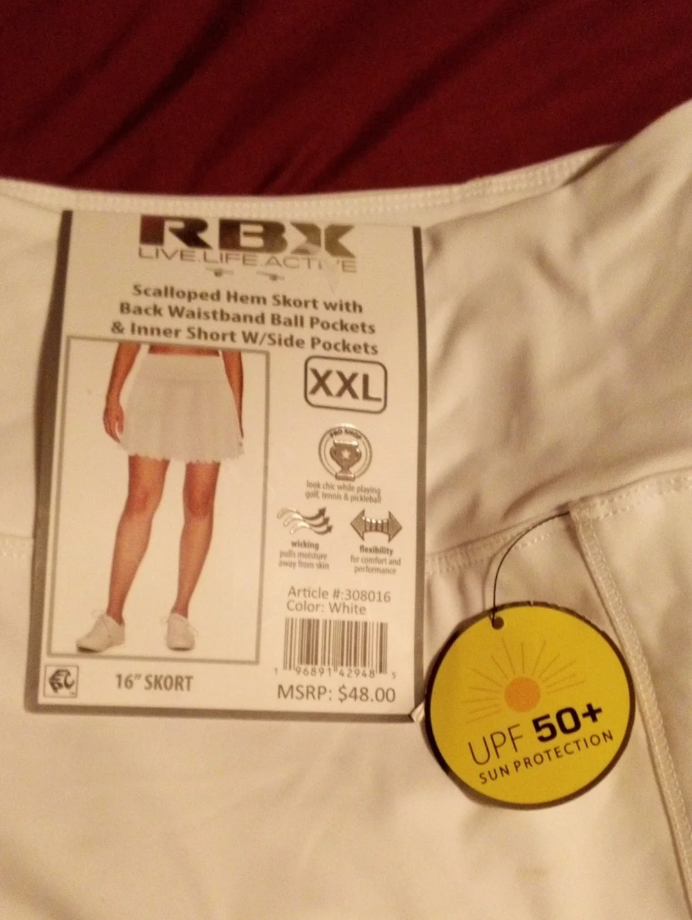Rbx Woman's Hem Skort With Side Pockets New